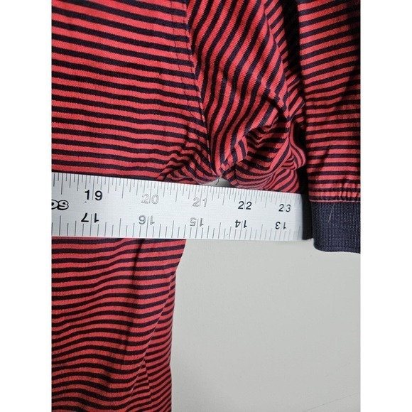 Slazenger Golf Short Sleeve Golf Red Striped Polo Shirt Men's Size Large - Picture 4 of 5